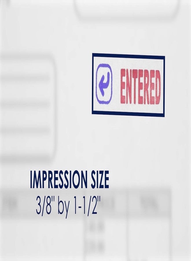 MasterMark Premium 2-Color Pre-Inked Office Stamp (Entered) - Image 3