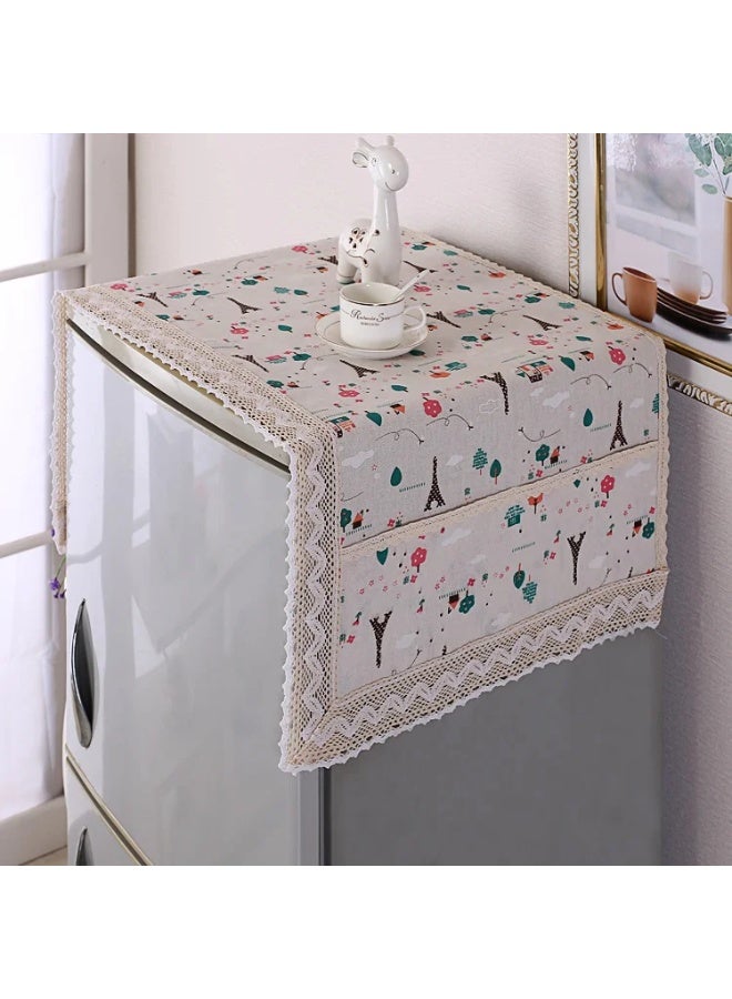 Refrigerator Dust Cloth,multipurpose Proof Cover Washing Machine Waterproof Cover With Storage Pockets Bags,for Oven,dishwasher,kitchen Appliances - Assorted - Image 3