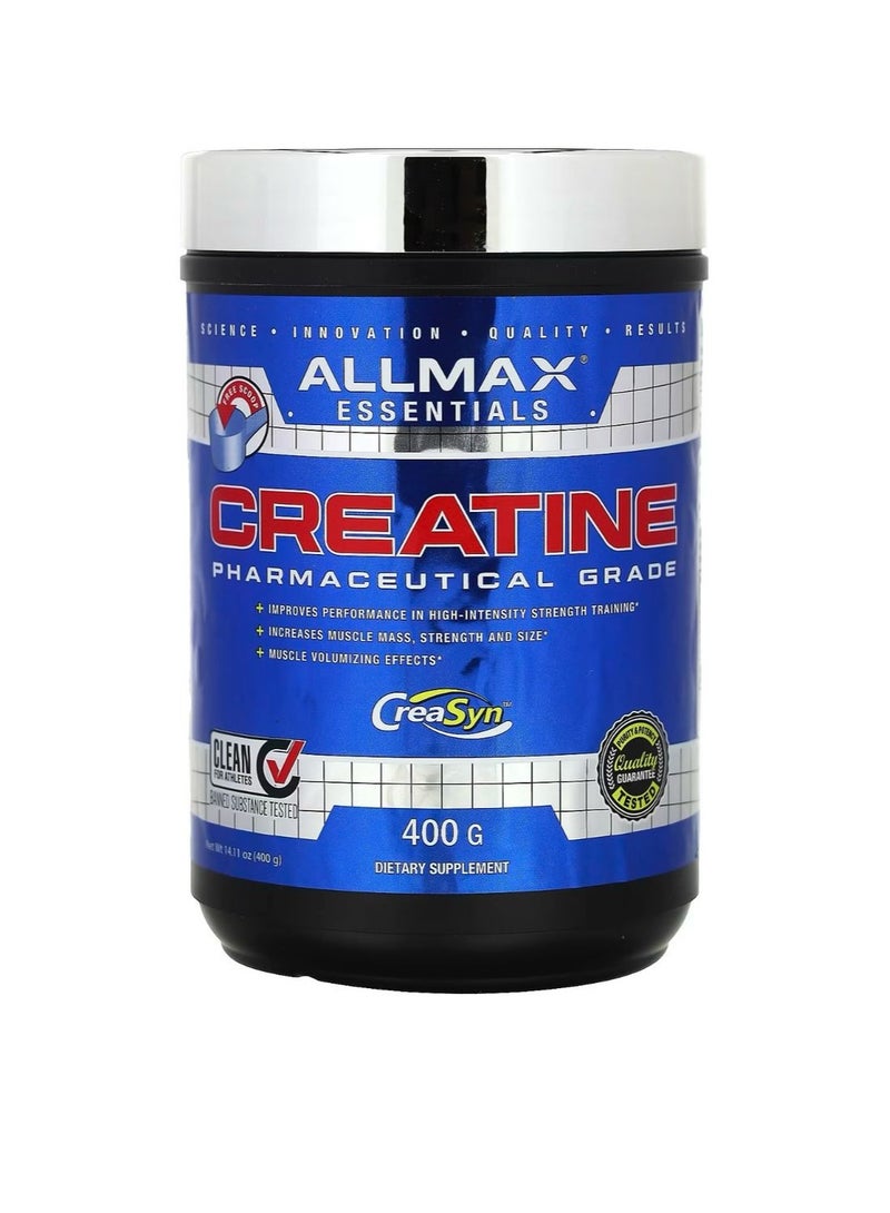 Allmax Creatine pharmaceutical grade - Enhanced Absorption and Superior Performance - Unflavored - 400g