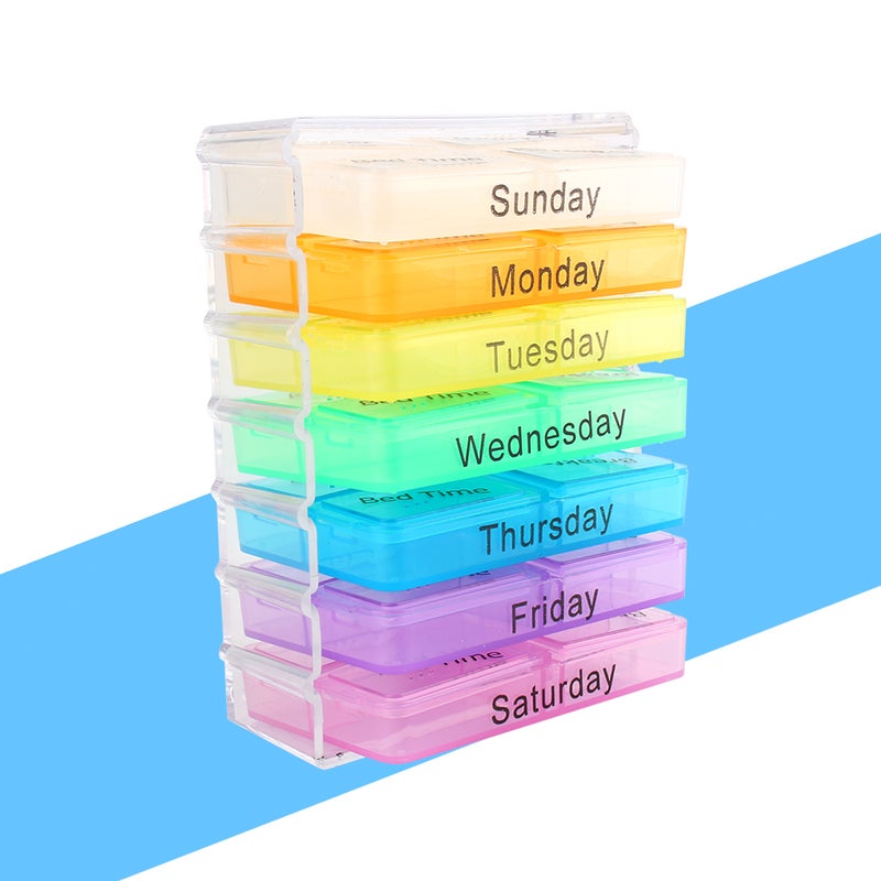 7 Days Weekly Dispenser Am Pm Storage Pill Box Container Tablet Sorter Medicine Case Organizer - Image 2