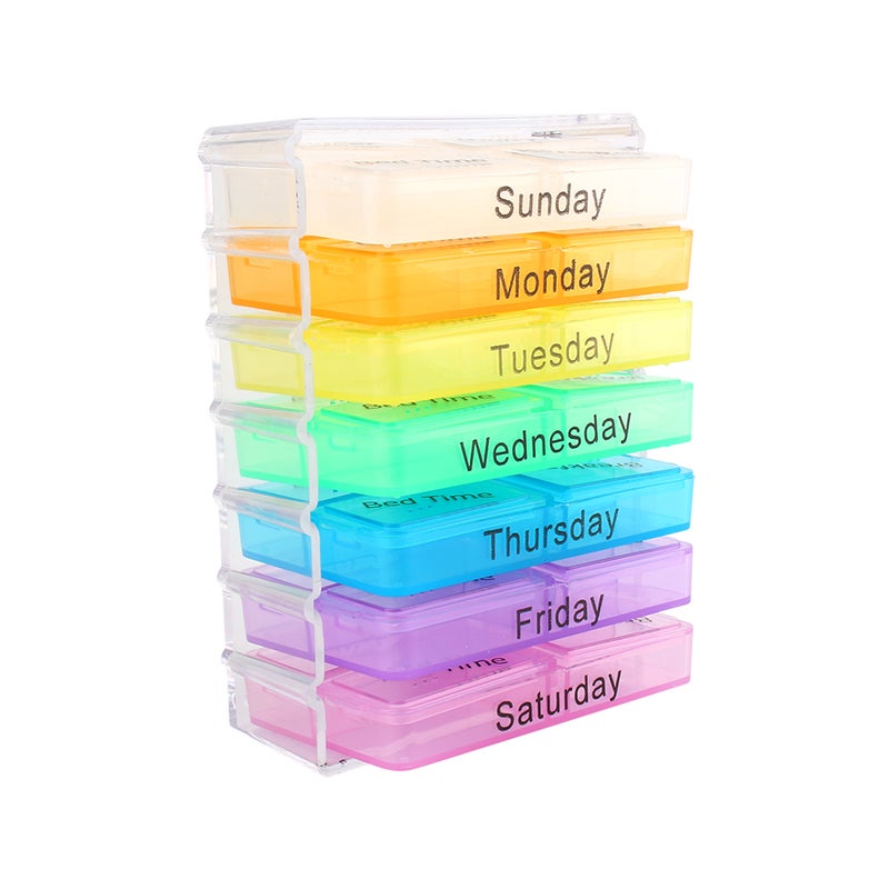 7 Days Weekly Dispenser Am Pm Storage Pill Box Container Tablet Sorter Medicine Case Organizer - Image 5