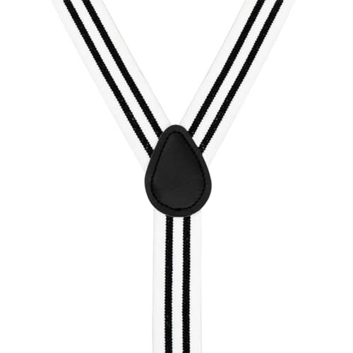 Kavove The Savvy Striped White Suspender - Image 5