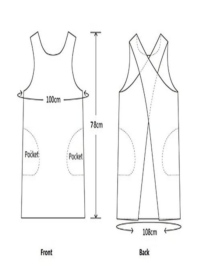 AOBBYBBS Soft Cotton Linen Apron Solid Color Halter Cross Bandage Aprons Japanese Style X Shape Kitchen Cooking Clothes Gift for Women Chef Housewarming (Army Green) - Image 5