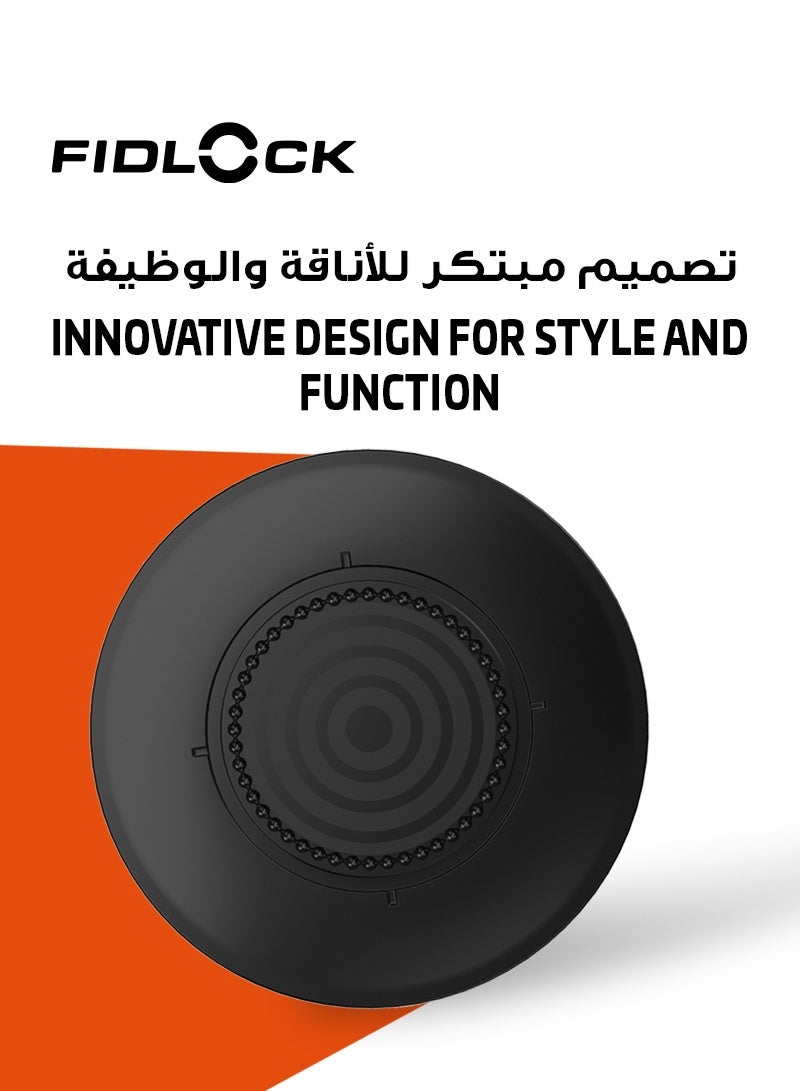 FIDLOCK Universal VACUUM-Magnetic Adhesive Phone Mount | Turns Any Smartphone Case into VACUUM-Compatible | 360° Rotation | Easy One-Hand Use | For Smooth Surfaces | 4 × 6 × 0.3 cm - Image 2