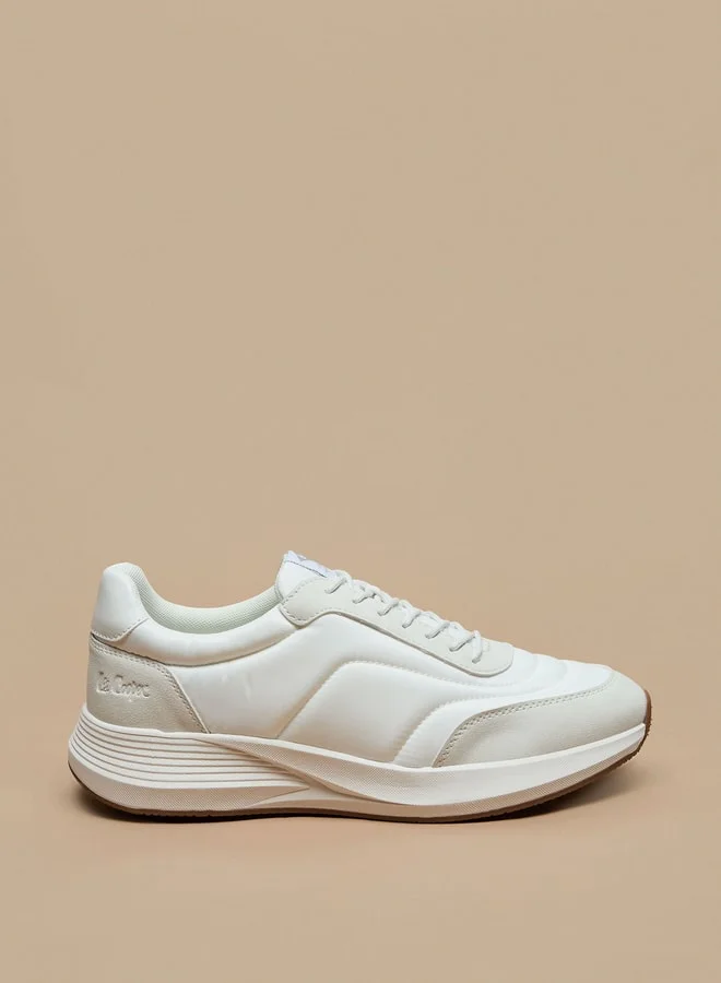 Lee Cooper Men's Panelled Sneakers with Lace-Up Closure