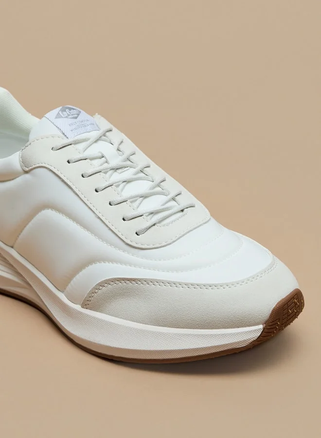 Lee Cooper Men's Panelled Sneakers with Lace-Up Closure