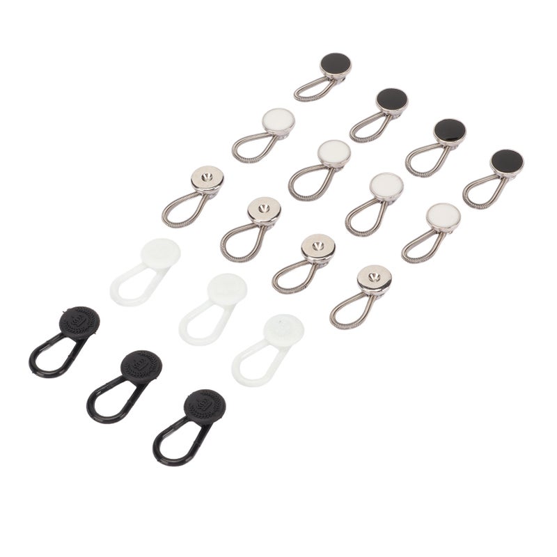 18PCS Collar Extender Multifunctional Adjustable Elastic Neck Button Extender for Mens Shirt Pants Dress - Image 1