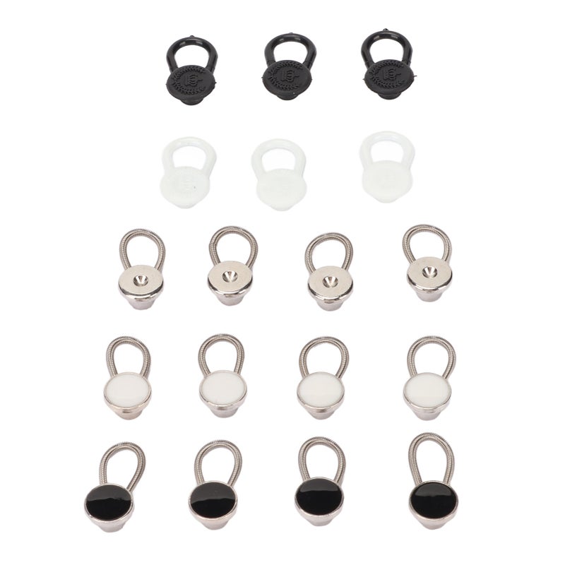 18PCS Collar Extender Multifunctional Adjustable Elastic Neck Button Extender for Mens Shirt Pants Dress - Image 3