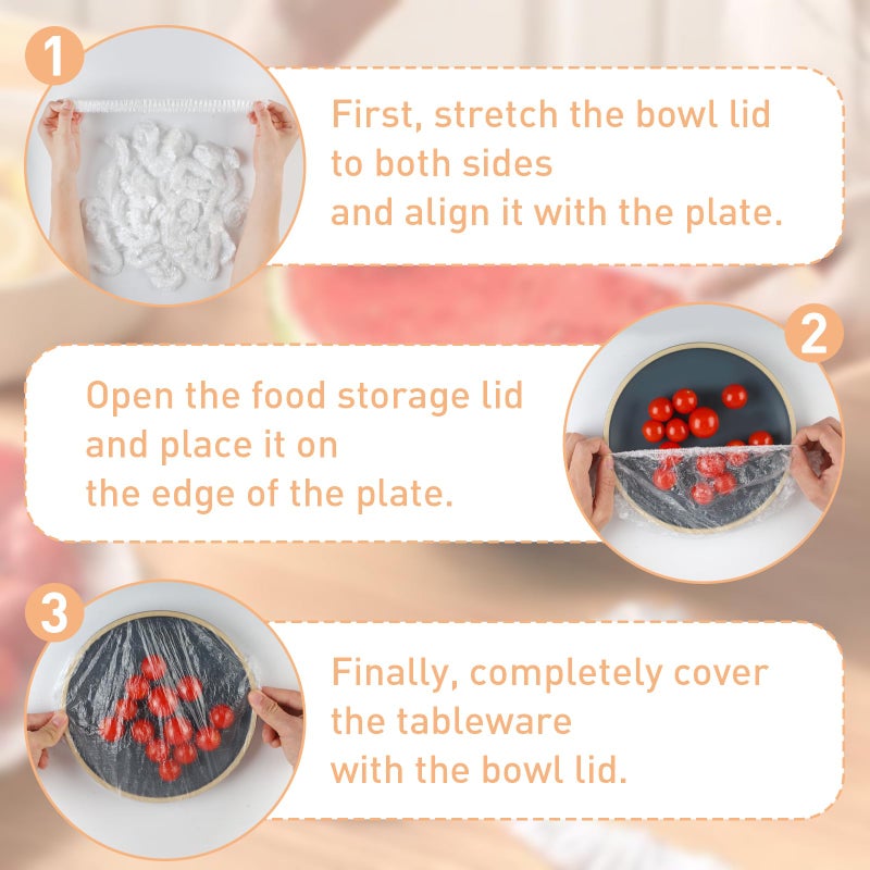 Ninsula 150 Pcs Bowl Covers for Bread Proofing, Plastic Bowl Covers Elastic, for Sourdough Bread Proofing, Keep Food Fresh, Shower Cap Hair Deep Conditioning, Dust Away - Image 5