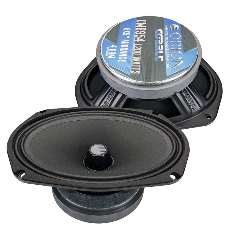 ORION Cobalt CM6954 High Efficiency 6x9 Mid-Range Bullet Loudspeakers, 1200W Max Power, 300W RMS, 4 Ohm, 1.5" Voice Coil - Pro Car Audio Stereo, Midrange Speakers (Pair) - Image 1