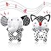 XIXILAND Baby Rattles 06 Months Newborn Toys Baby Toys 06 Months Rattles for Babies 06 Months Infant Toys 03 Months Black White High Contrast Baby Toys Plush Stuffed Toys for 0 3 6 9 12 Months Girl Boy - Image 3