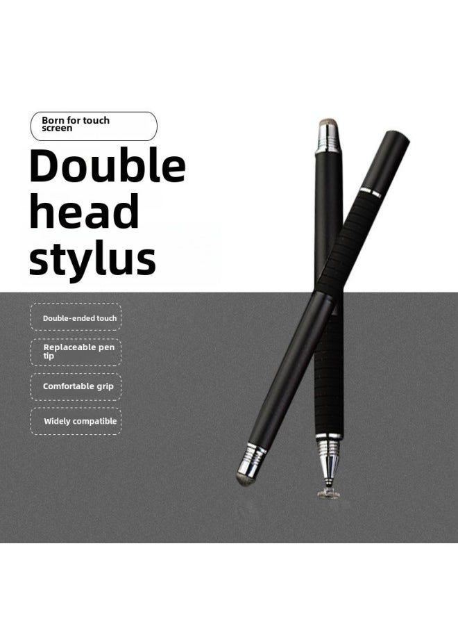 Capacitive Pen Handwriting Touch Pen Disc Pen Available Mobile Phone Tablet Painting Brush Replaceable Cloth Head Touch Pen-Color:Wine Red  - Image 3