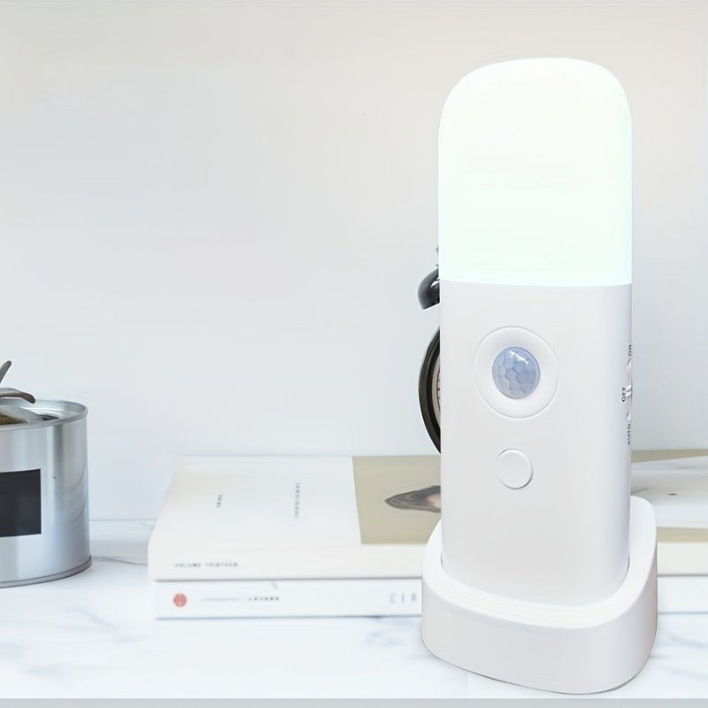 Cozy Warm White Smart Sensor LED Night Light With USB Rechargeable Dimmable Lamp And Built In 2000Mah Battery For Bedroom Hallway And Home Decor - Image 4