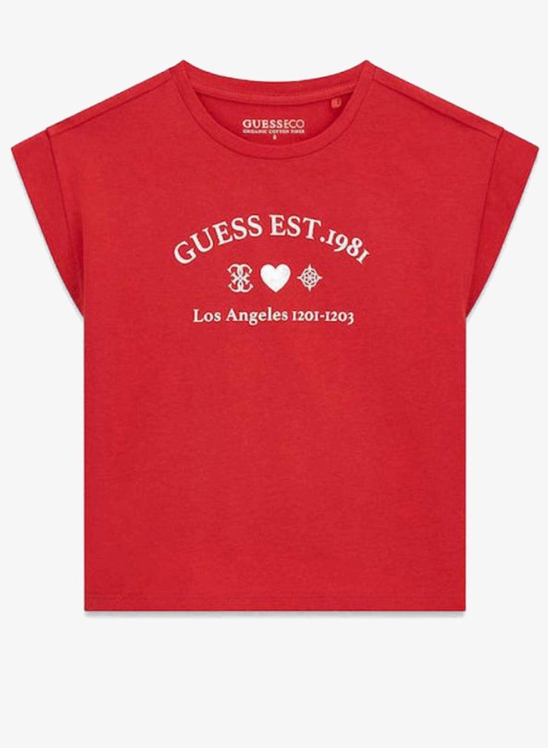 GUESS Youth Graphic Crew Neck T-Shirt - Image 4