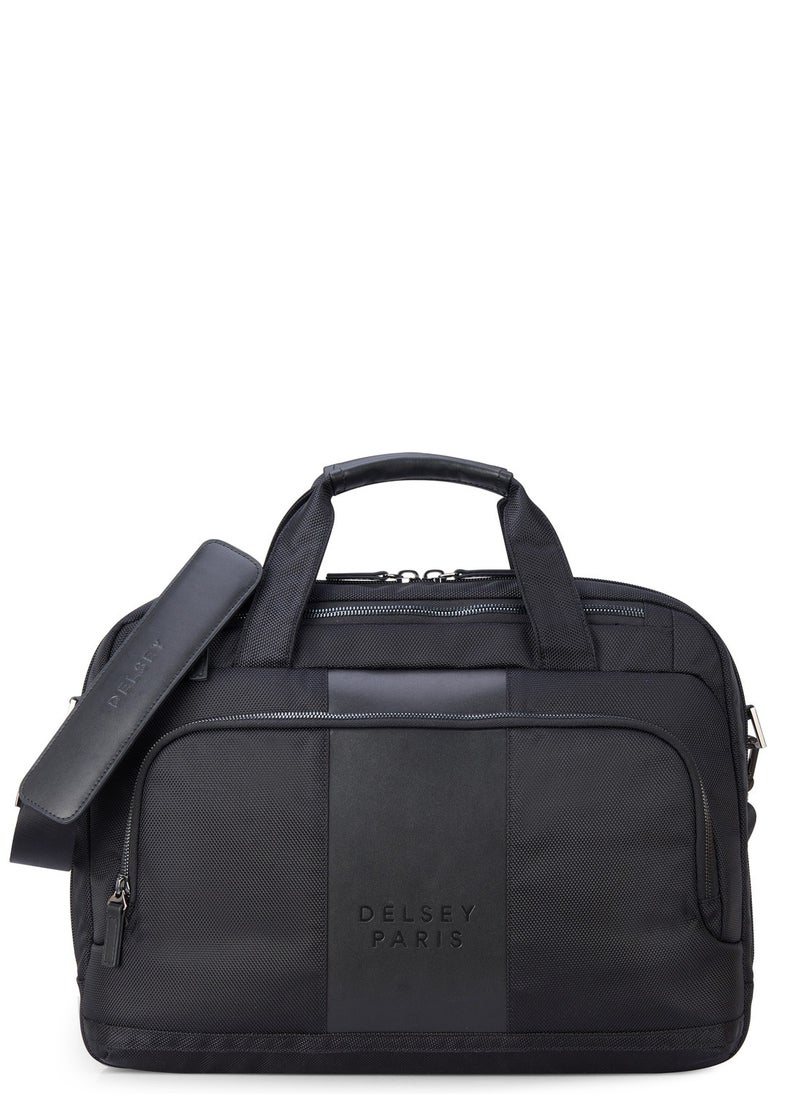 DELSEY Paris Wagram 1 Comparment Satchel Breifecase 15.6 inch Black - 00119916000  - Image 1
