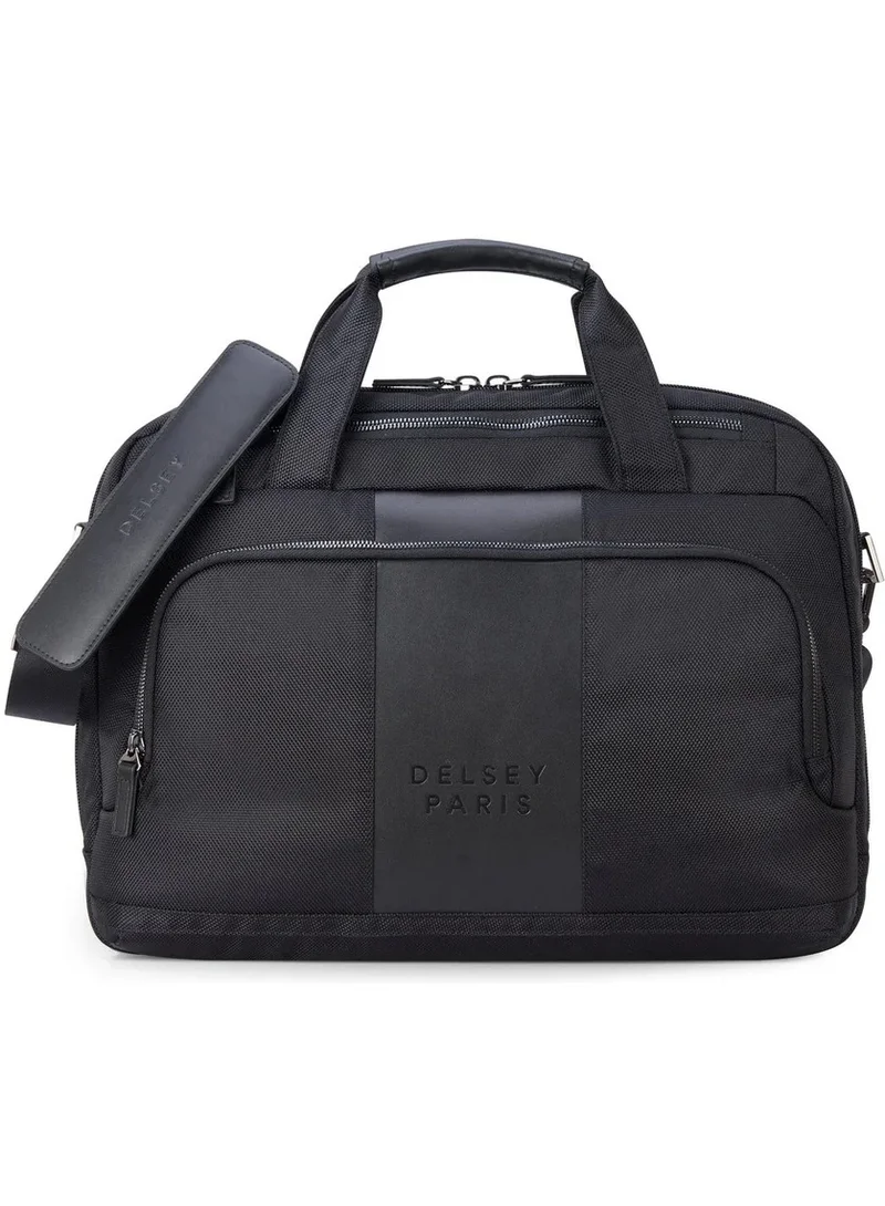 DELSEY Paris Wagram 1 Comparment Satchel Breifecase 15.6 inch - Black