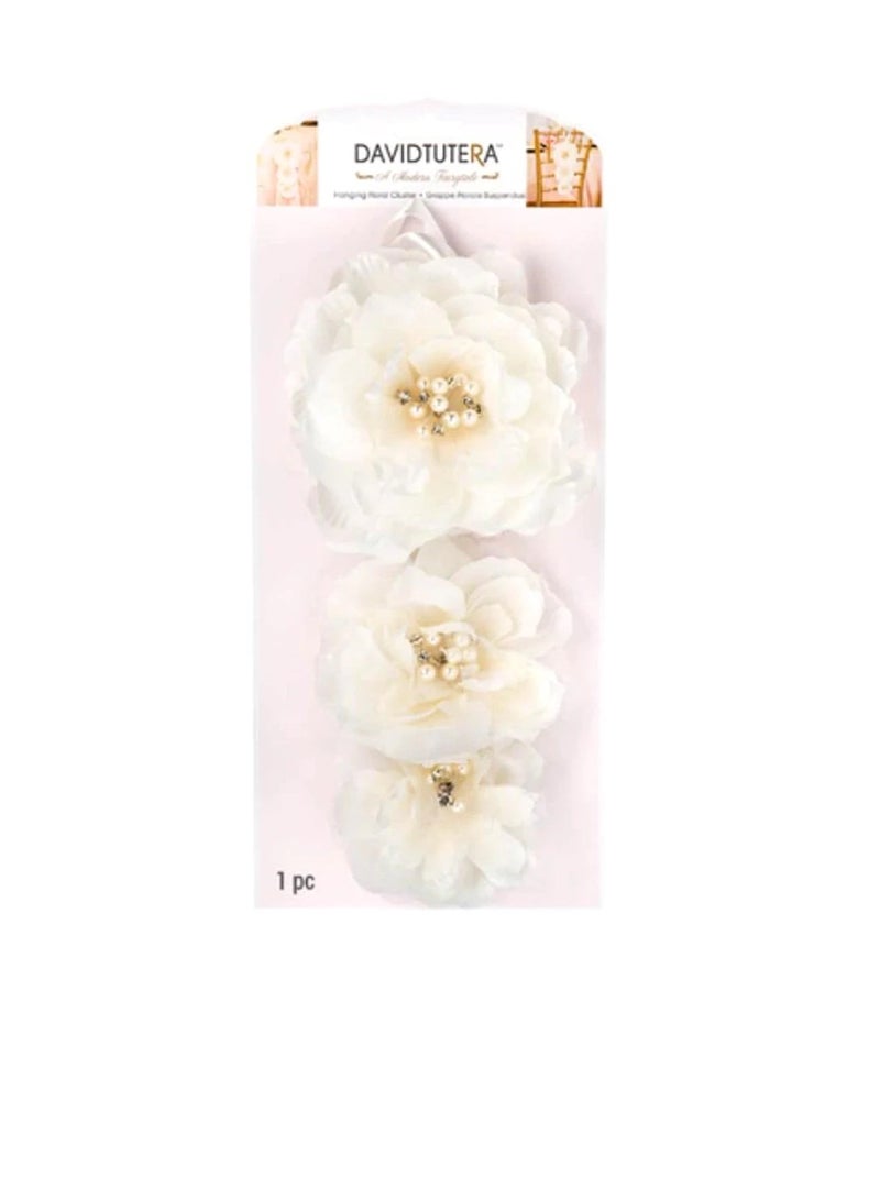 ديفيد توتيرا سلسلة زهور ثلاثية بمقبض شريط أبيض 12.5 بوصة - Image 2