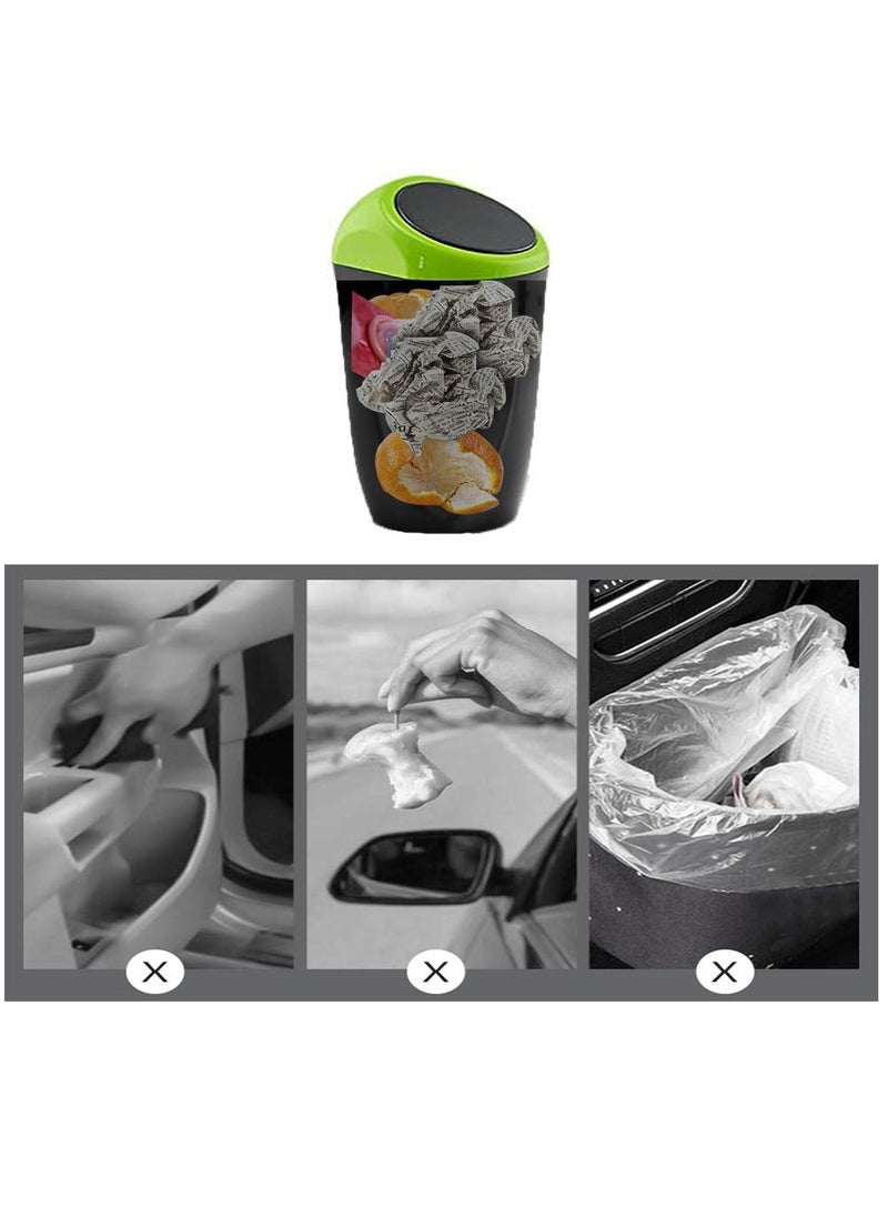 KASTWAVE - 2PCS Auto Car Trash Can, Mini Dust Bin Portable Garbage Bin, Garbage Can Waste Storage for Car Home Office Desktop  Interior Outdoor Camping （Yellow, Blue） - Image 1