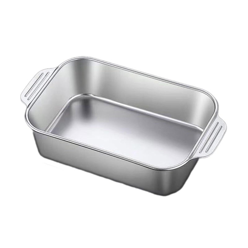 Stainless Steel Roasting Tray Grilled Fish Plate Baking Dish 45.5 27 8.7 CM - Image 5