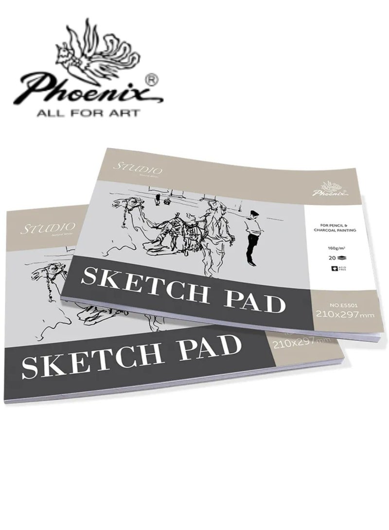 Phoenix SKETCH PAD 160g/m2 20sheets 21X29 cm - Image 2
