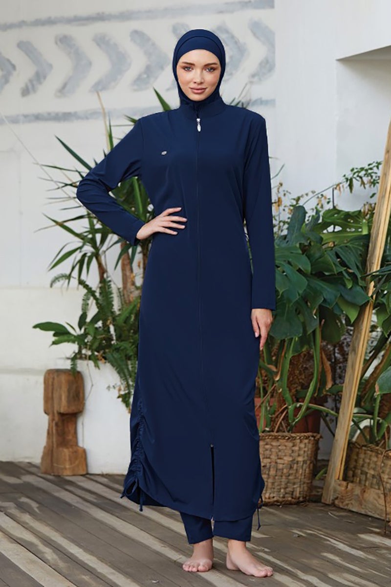 Remsa Mayo Remsa Swimsuit Long Full Length Fully Covered Hijab Swimsuit Winta 4065 Dark Navy Blue Remsa Swimsuit  - Image 1