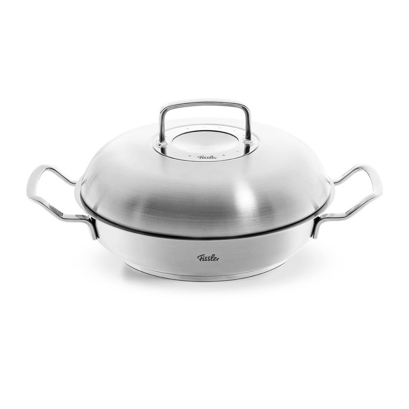 Fissler OriginalProfi Collection Stainless Steel 95 Inch Serving Pan with High Dome Metal Lid