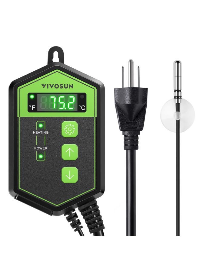 VIVOSUN Digital Heat Mat Thermostat Temperature Controller 68-108 ºF for Seedlings, Germination, Rooting, Fermentation and Reptiles - Image 1