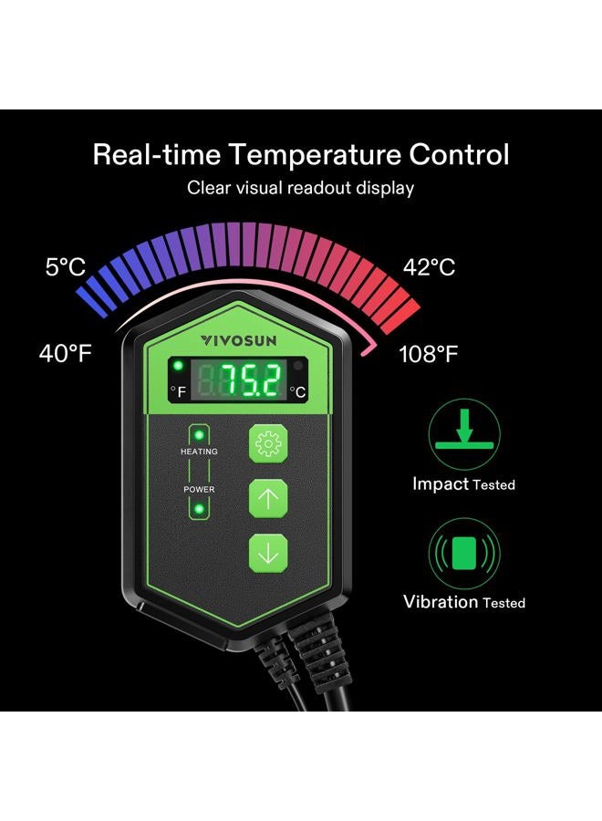 VIVOSUN Digital Heat Mat Thermostat Temperature Controller 68-108 ºF for Seedlings, Germination, Rooting, Fermentation and Reptiles - Image 5