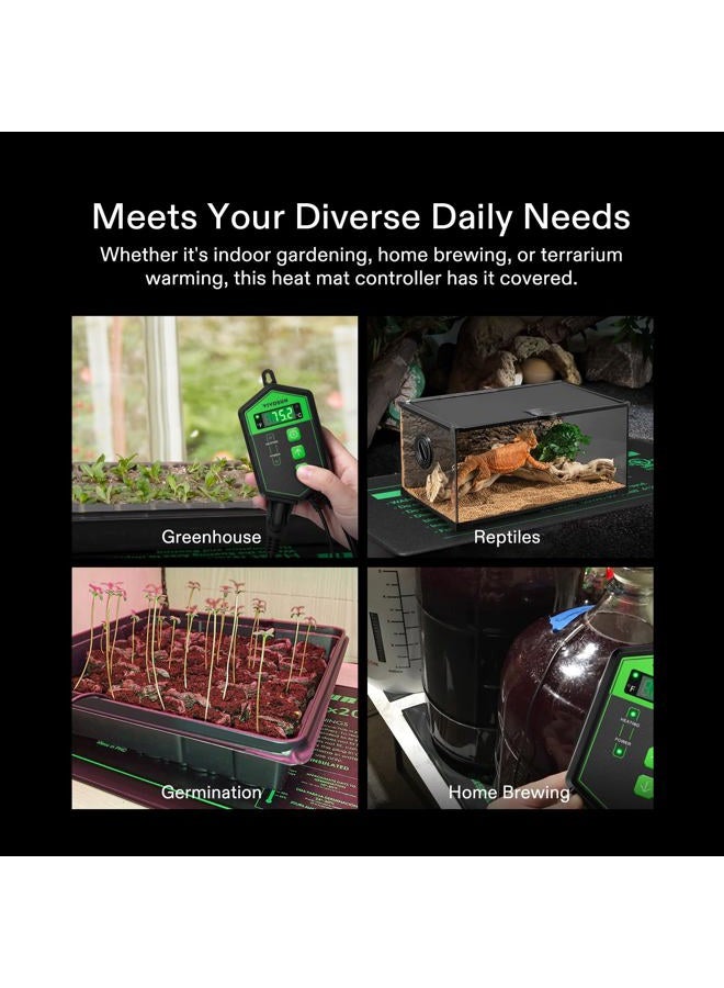 VIVOSUN Digital Heat Mat Thermostat Temperature Controller 68-108 ºF for Seedlings, Germination, Rooting, Fermentation and Reptiles - Image 2