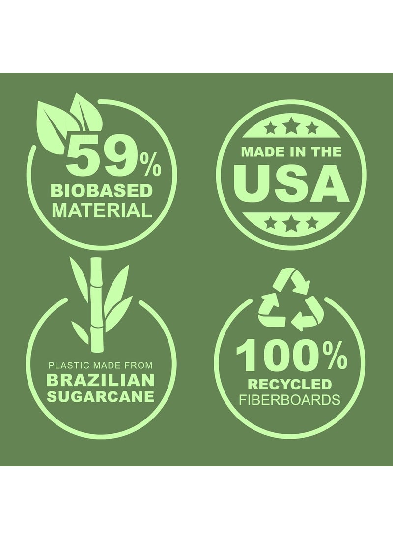 Samsill Samsill PlantBased 4 Inch Durable DRing Made in USA View Binder EcoFriendly USDA Certified Biobased White  - Image 2