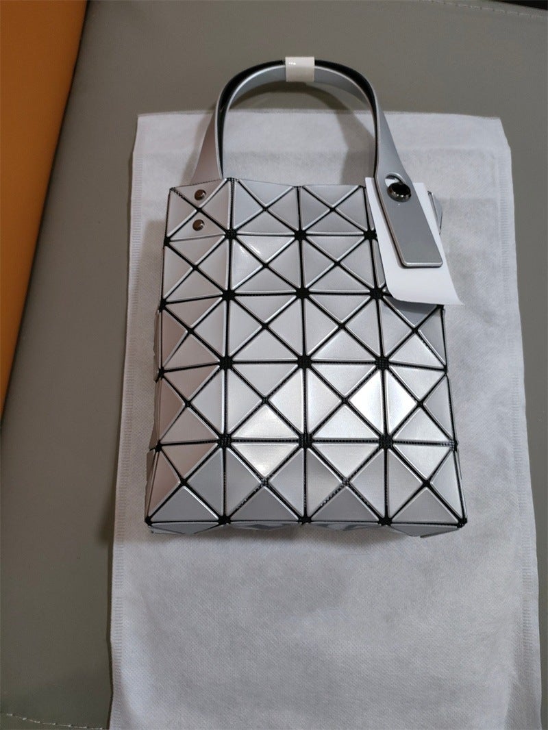 4 × 5 Grid Small Square Box New Diamond Geometric Shoulder Bag Casual Fashion Handbag Bright Face Tote Women'S Bag - Image 5