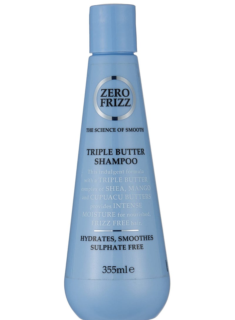 Zero Frizz Triple Butter Shampoo for Frizzy Hair - 355 ml