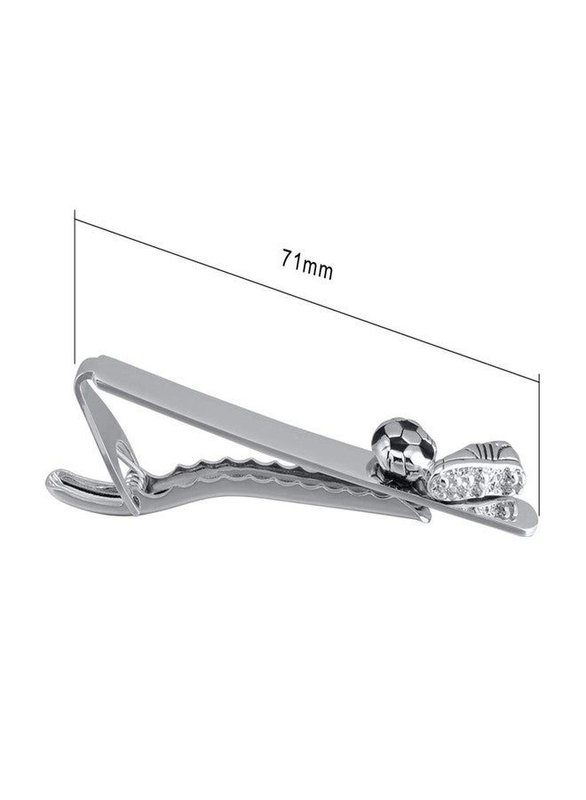 Vcufflinks Football Boots Soccer Shoes Tie-Clip Silver Tie Clips - Image 2