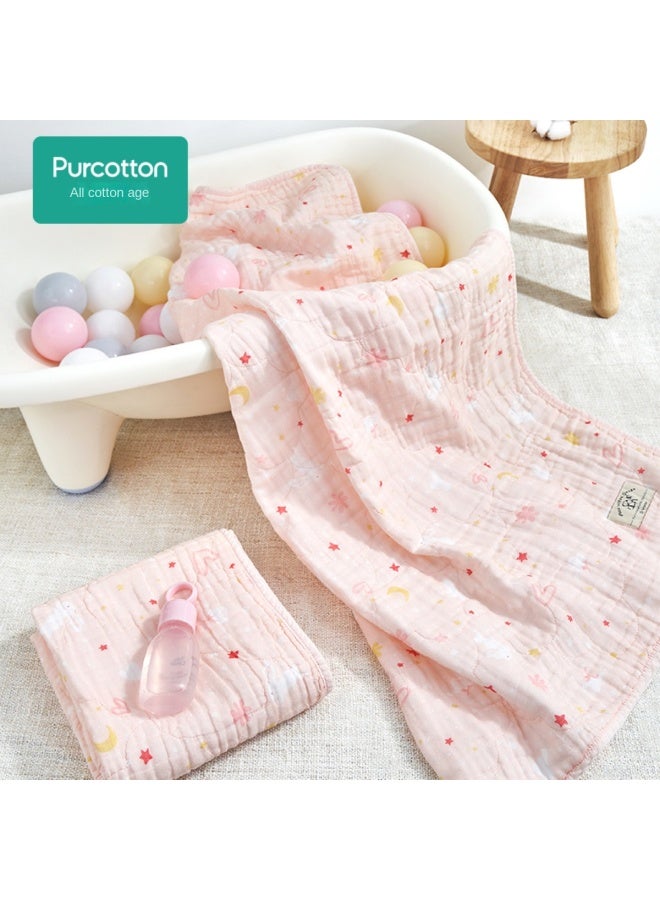 القطن الخالص 【ماص للماء وسريع الجفاف】 منشفة استحمام قطنية ناعمة ولطيفة على البشرة من الشاش المغسول للأطفال، منشفة استحمام كبيرة لحديثي الولادة - Image 4