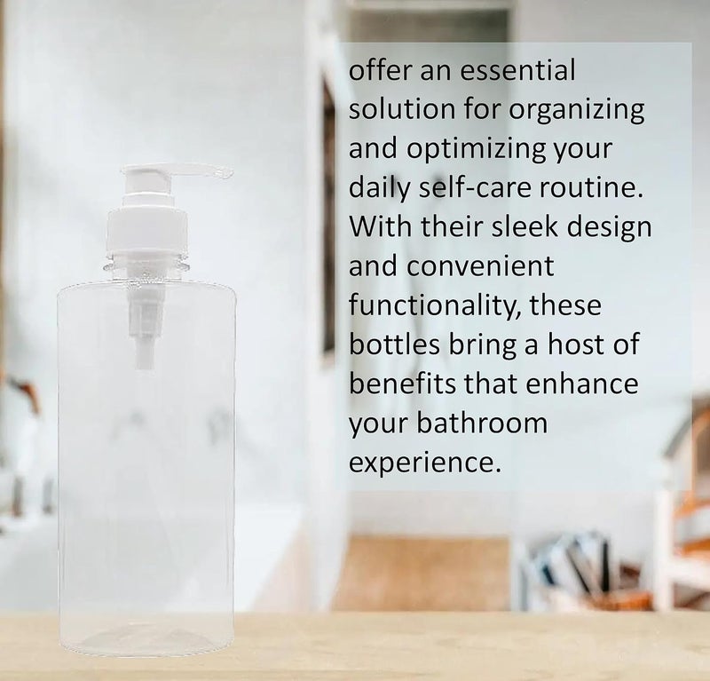 FUTURA MARKET Empty Plastic SanitizerLotionShampooCreamLiquid Dispenser Pump Bottle Pack of 2 500Ml Each - Image 4