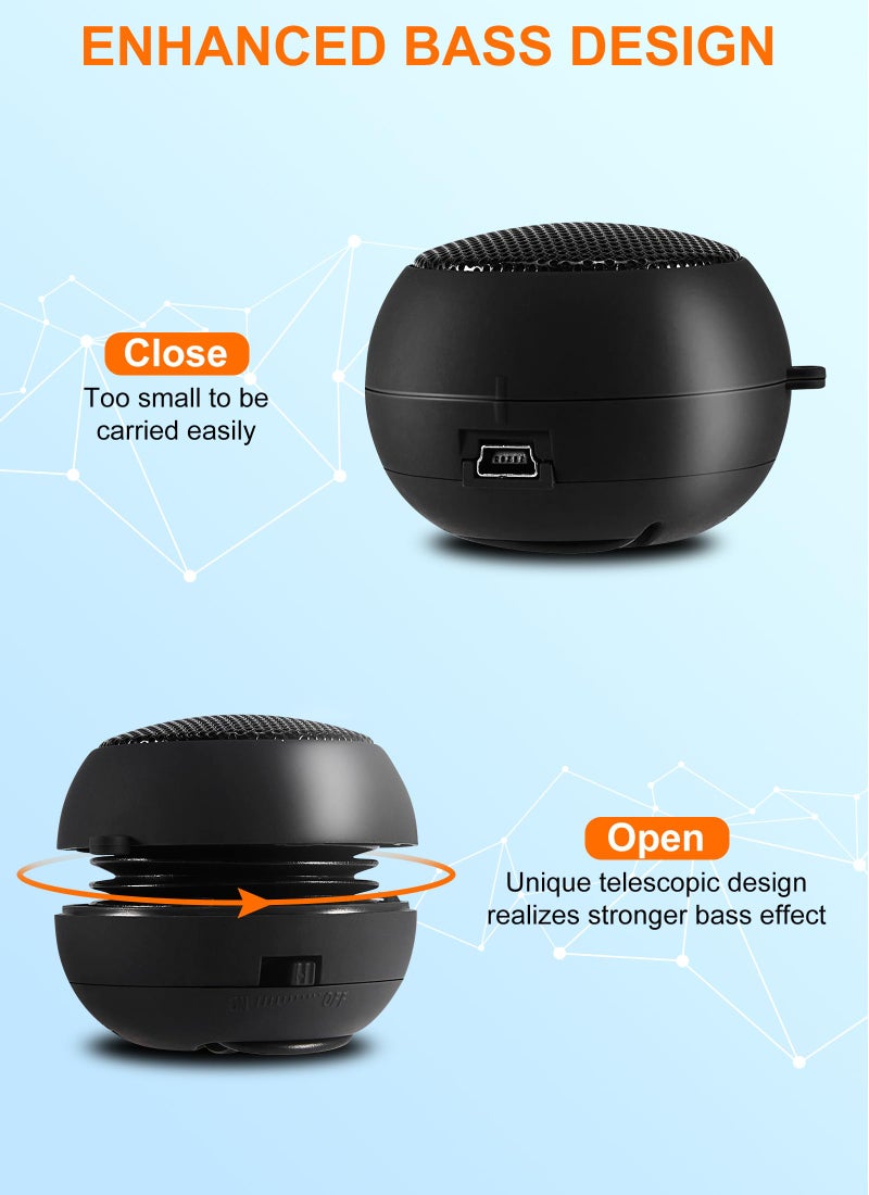 fosa Portable Mini Speaker USB Wired Small Speakers with 3.5mm Aux Input Jack, Travel Speakers for Laptop Computer MP3 Player Speaker for Mobile Phone, MP3, PC - Image 4