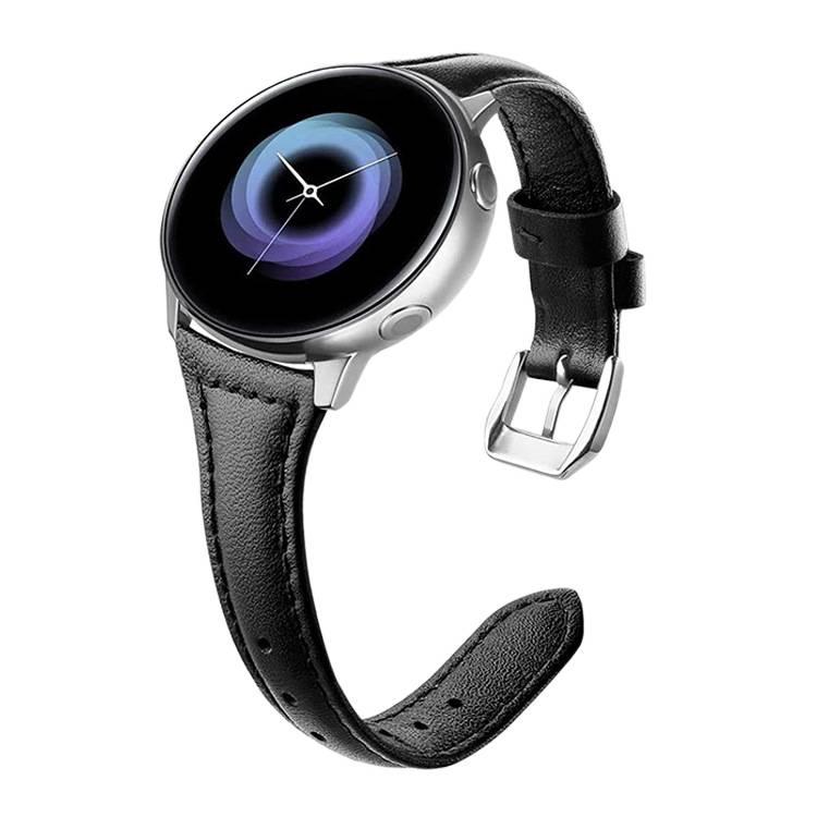 Adjustable Leather Classic Strap Smartwatch Band Compatible with Samsung Galaxy Watch with Fit Replacement Strap for Daily Wear White finish - Image 3