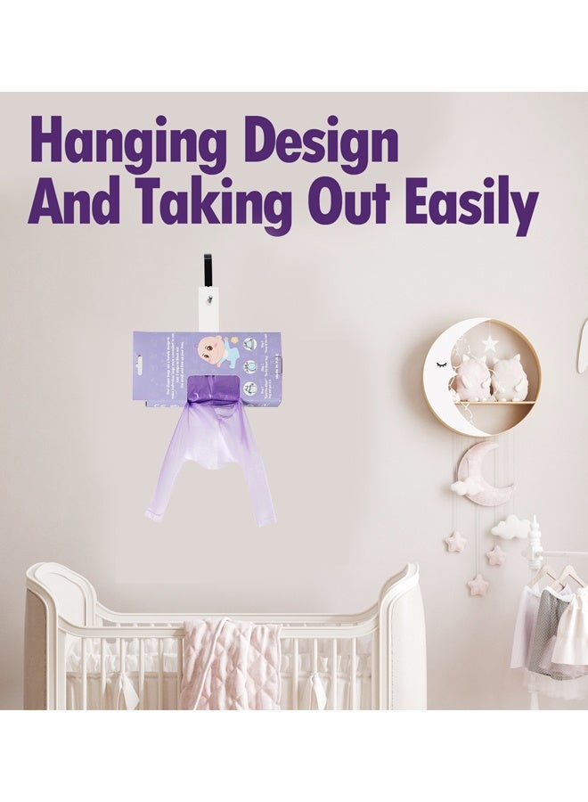 Vinnatsu 100/200/300/500 Count Baby Disposable Diaper Bags Scented Diaper Sacks with Tie Handle Disposal Trash Sacks Pet Dog Poop Cat Litter Clump Waste Bags (Purple) - Image 5