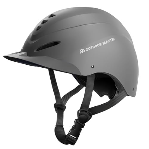 OutdoorMaster Equestrian Helmet, Horse Riding Helmet with Sun Visor and Excellent Ventilation, Adjustable Safe Helmet for Men, Women & Youth - Image 1
