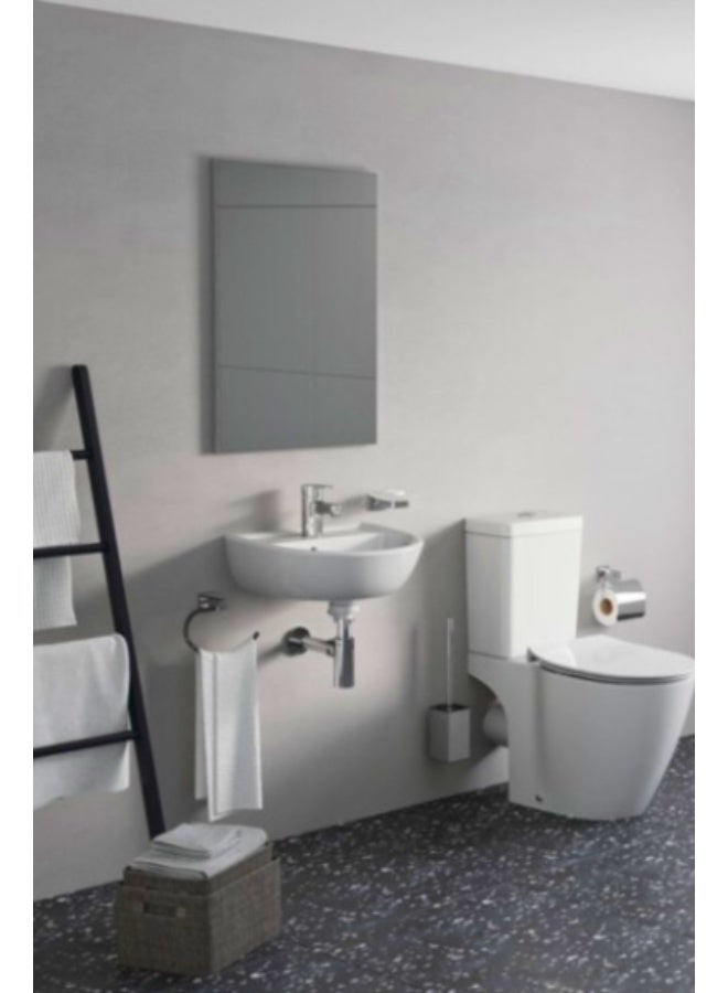 Ideal Standard IOM Square Frosted Glass Wall-Mounted Soap Dish, Brass, Chrome, 117 x 103 x 50 mm - Image 2