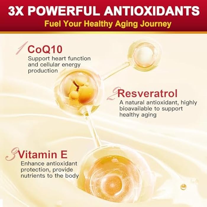 ZEBORA CoQ10-300mg with Trans-Resveratrol, PQQ & Vitamin E - High Absorption Coenzyme-Q10 with BioPerine - Powerful Antioxidant for Heart & Energy-Production,120 Veggie Capsules - Image 4