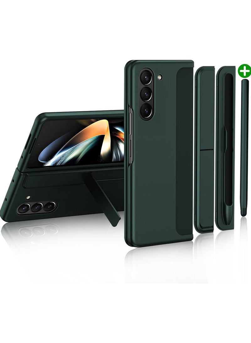 Rock Pow For Samsung Galaxy Z Fold 5 Case with S Pen [Changable S Pen Holder & Kickstand ] [Support Wireless Charging] Matte Z Fold 5 Case Hard PC Shockproof Anti-Scratch Case for Samsung Z Fold 5 - Image 1