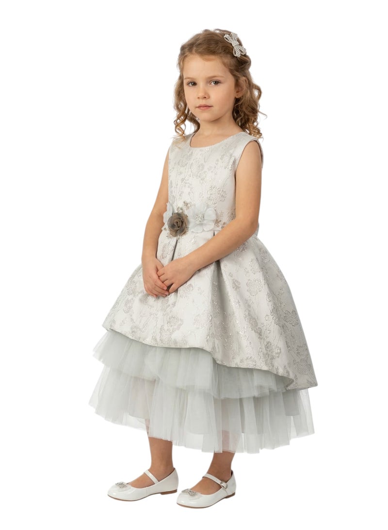 D'Daniela Floral Tulle Party Dress - Image 1