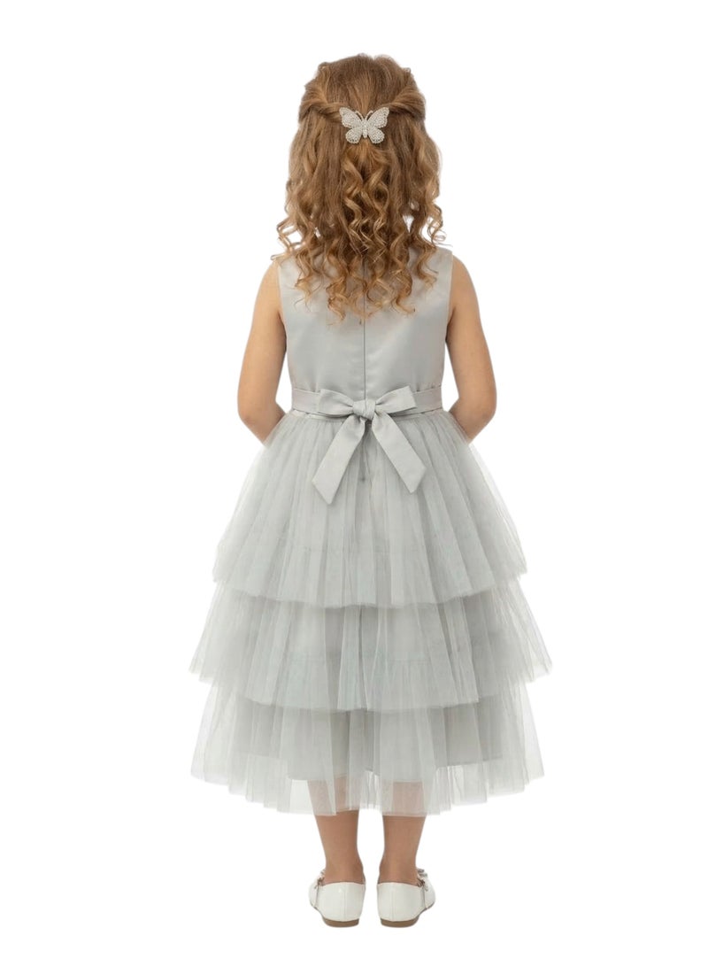 D'Daniela Floral Tulle Party Dress - Image 3