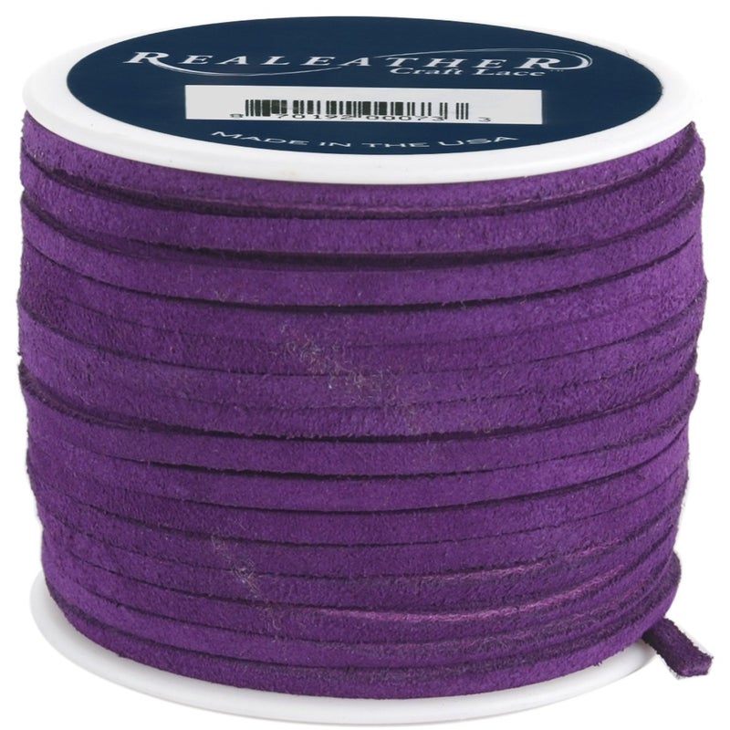 Realeather Crafts Suede Lace, Royal Purple - Image 4