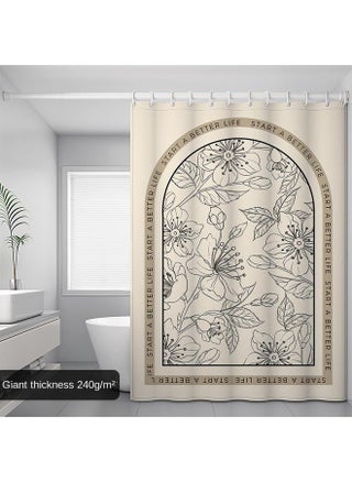 240 G/m?] Dream Flowering O-shower Curtain [fabric Thickened Waterproof Mildew