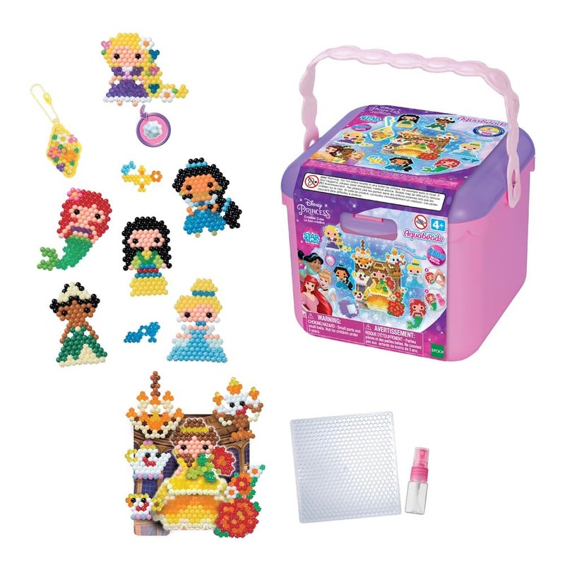 Aquabeads Disney Princess Creation Cube, Complete Arts & Crafts Bead Kit for Children - Over 2,500 Beads & Display Stand The Create Belle, Ariel, Tiana, Rapunzel and More - Image 1
