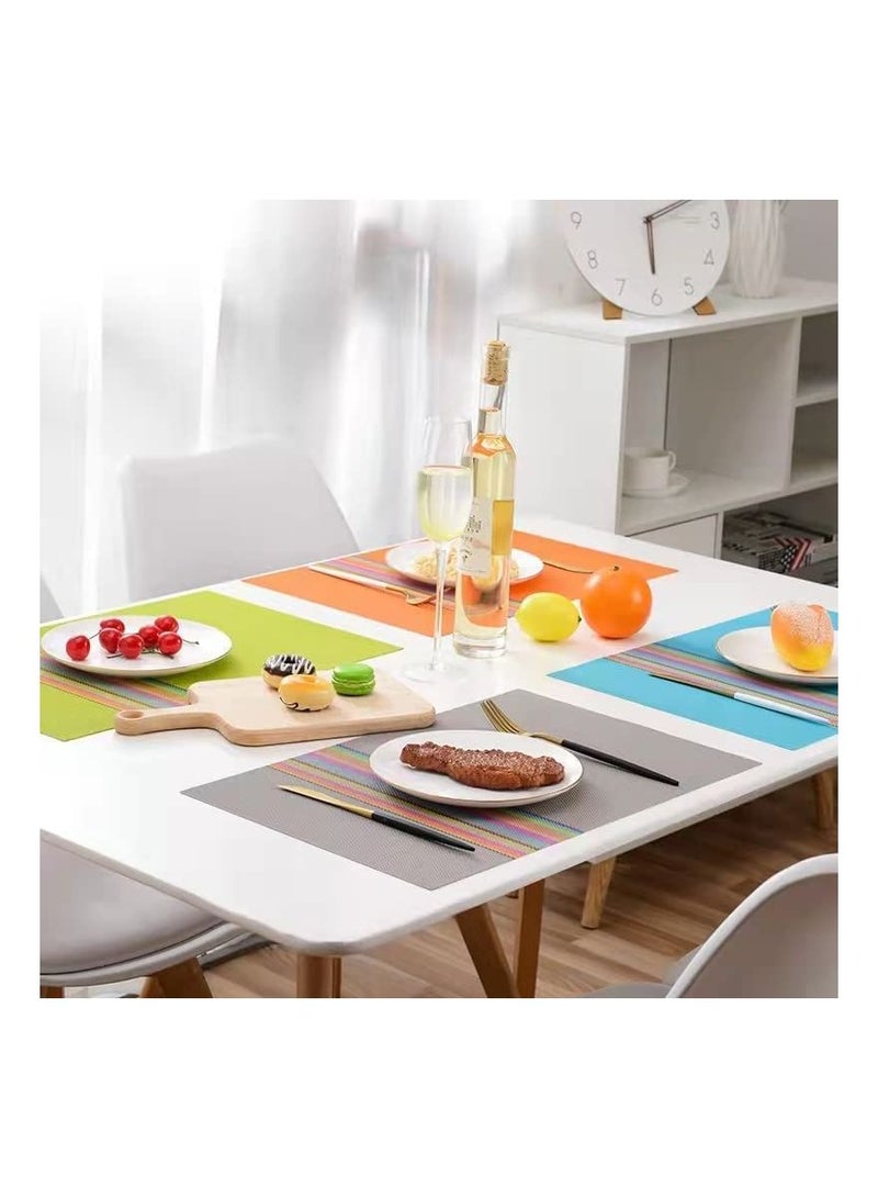 GGEROU Placemats for Dining Table Set of 4 Waterproof Wipeable Washable Kitchen Table Mats 30*45cm  - Image 2