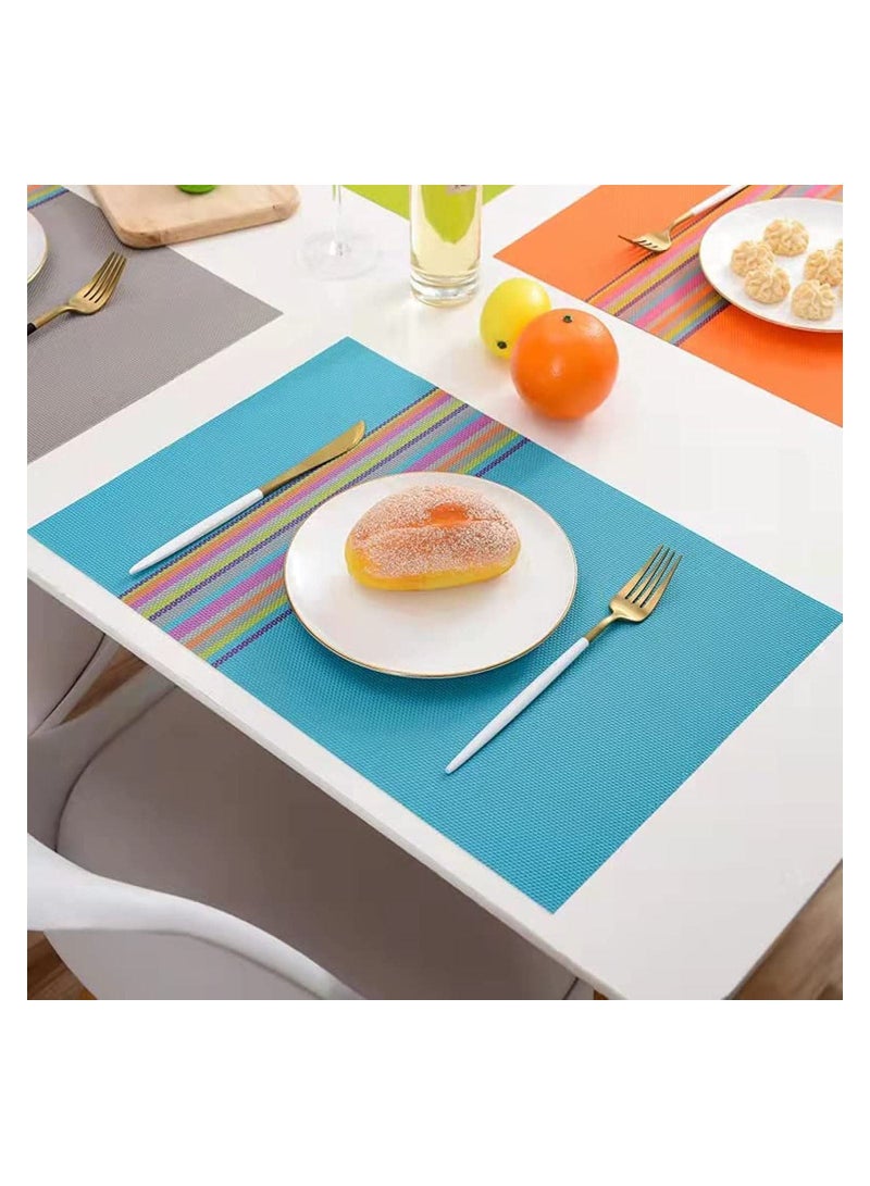 GGEROU Placemats for Dining Table Set of 4 Waterproof Wipeable Washable Kitchen Table Mats 30*45cm  - Image 1