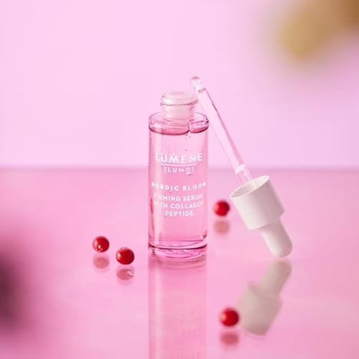 Lumene [Lumo] Vegan Collagen Face Serum - Firming Peptide Serum Formulated with Hyaluronic Acid for Smoother, Plump-Looking Skin - Helps to Reduce the Appearance of Fine Lines + Wrinkles (1 fl oz) - Image 5